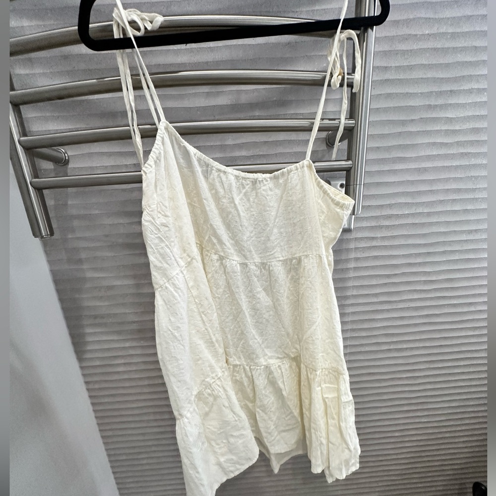 Abercrombie & Fitch Tie Strap Tiered Trapeze Dress